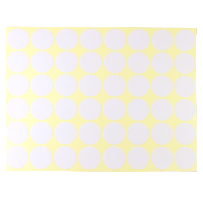 JIN Labels 217 白色標籤貼紙, 直徑2.5cm, 15張/包