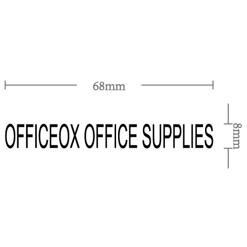 OfficeOx 20075 訂造支票頭標準公司原子印章, 印章內容尺寸 8mm x 68mm