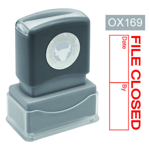 OfficeOx OX169 原子印章 - FILE CLOSED  Date By