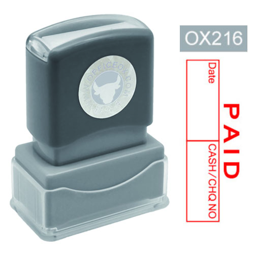 OfficeOx OX216 原子印章 - PAID Date CASH/CHQ NO