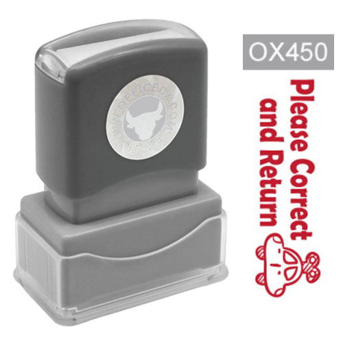 OfficeOx OX450 原子印章 - Please Correct and Return