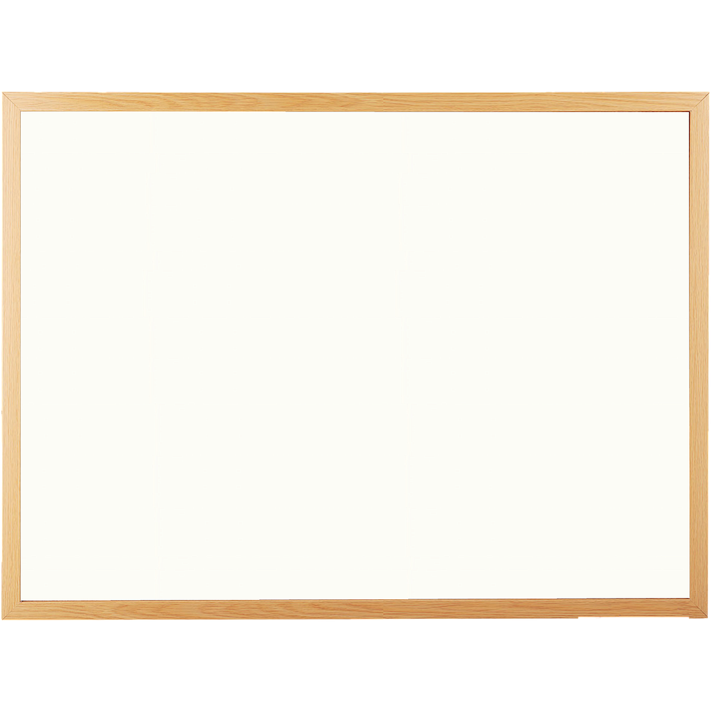 OfficeOx 90112 搪瓷白板, 木邊, 90 x 120cm