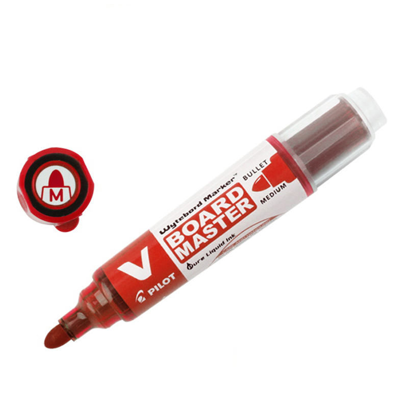 PILOT V Board Master WBMA-VBM-M 白板筆 - 紅色, 直液式, 可換芯,  日本製造