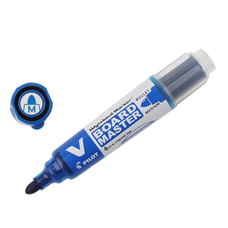 PILOT V Board Master WBMA-VBM-M 白板筆 - 藍色, 直液式, 可換芯,  日本製造