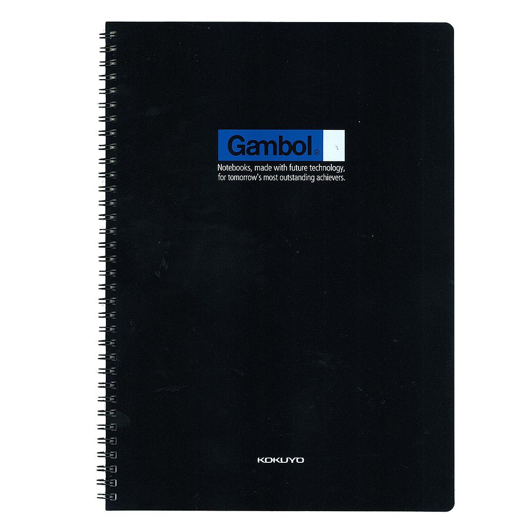GAMBOL DS4000 鐵圈簿, A4, 黑膠封面