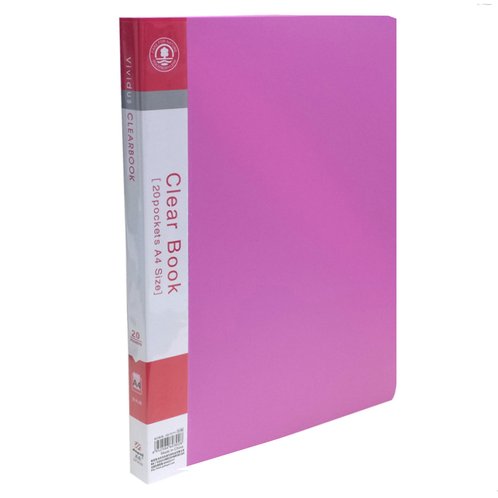 Dapai DP2620 資料簿, A4, 20頁, 粉紅色實色