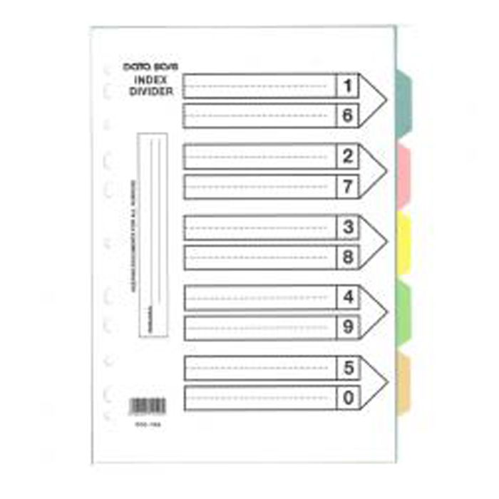 DATA BASE PCG-05A Index divider 分類索引紙 - A4, 5色, 140g厚紙質 