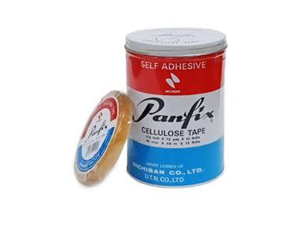 PANFIX 透明膠紙 罐裝 - 0.5吋, 大芯, 72碼, 12卷(筒)