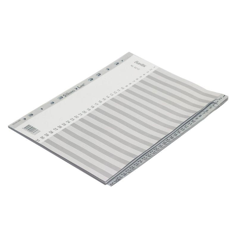 Bantex 6212 A4 index 索引分隔頁 1-31 灰色 膠質