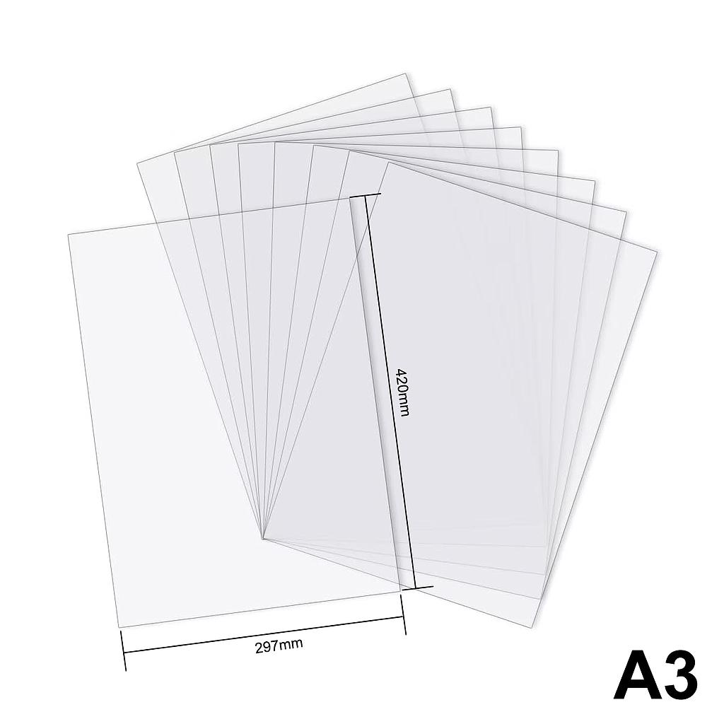 釘裝膠片,A3,透明,0.3mm,100張/盒