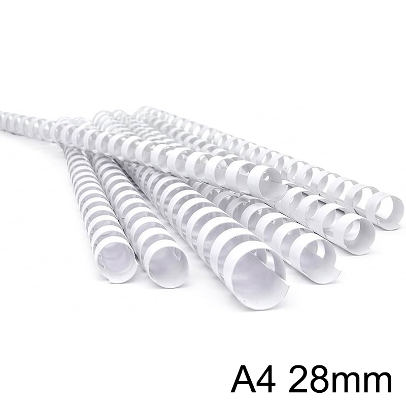 釘裝膠圈 A4 28mm 白色 50枝/盒      