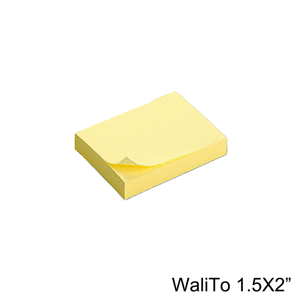WaliTo 報事貼 1.5X2吋 黃色(份）