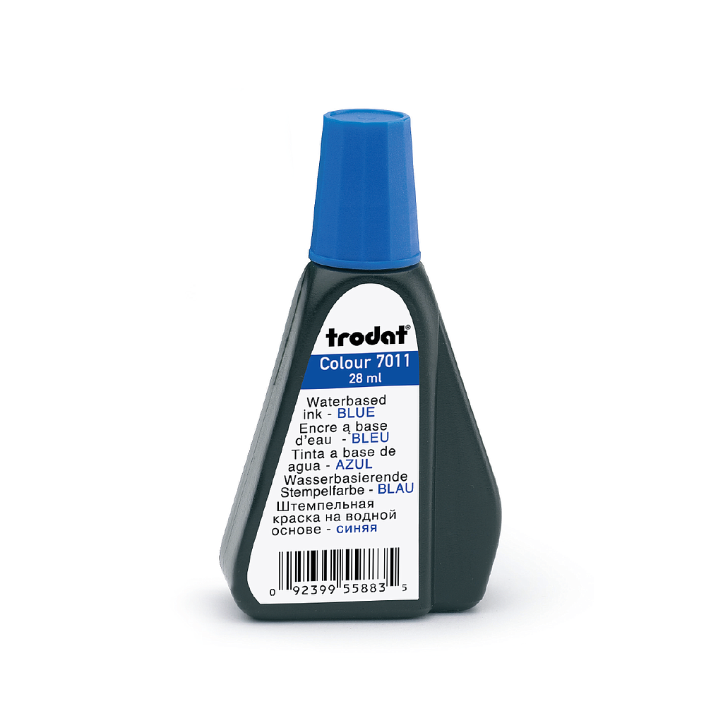 Trodat 7011 印章墨水, 藍色, 28ml