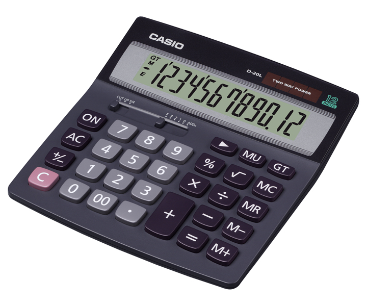 Casio D-20L 計算機, 12位