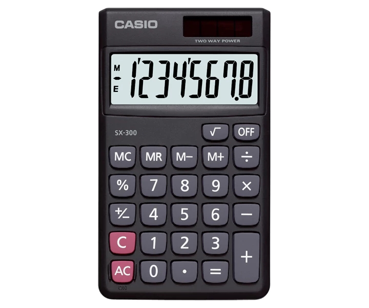 Casio SX-300 計算機, 8位, 黑色