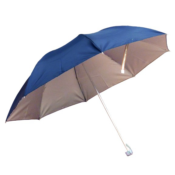 雨傘(縮骨) 直徑100cm, 防紫外線, 3截骨, 藍頂銀底