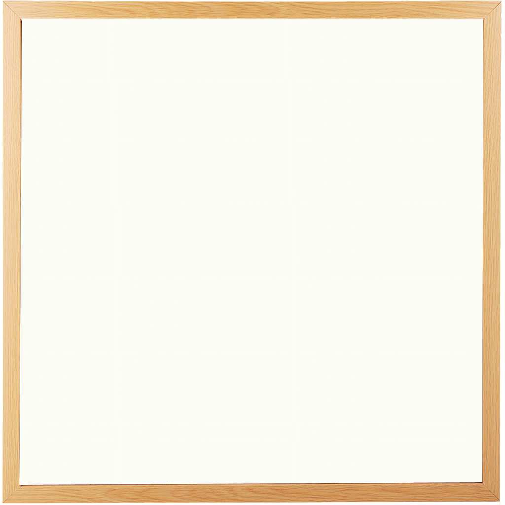 OfficeOx 90118 搪瓷白板, 木邊,120 x 120cm