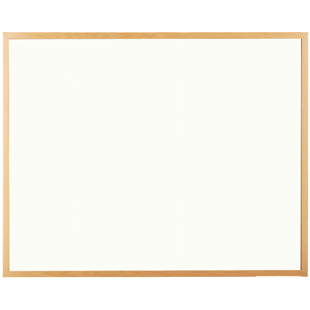OfficeOx 90120 搪瓷白板, 木邊, 120 x 150cm