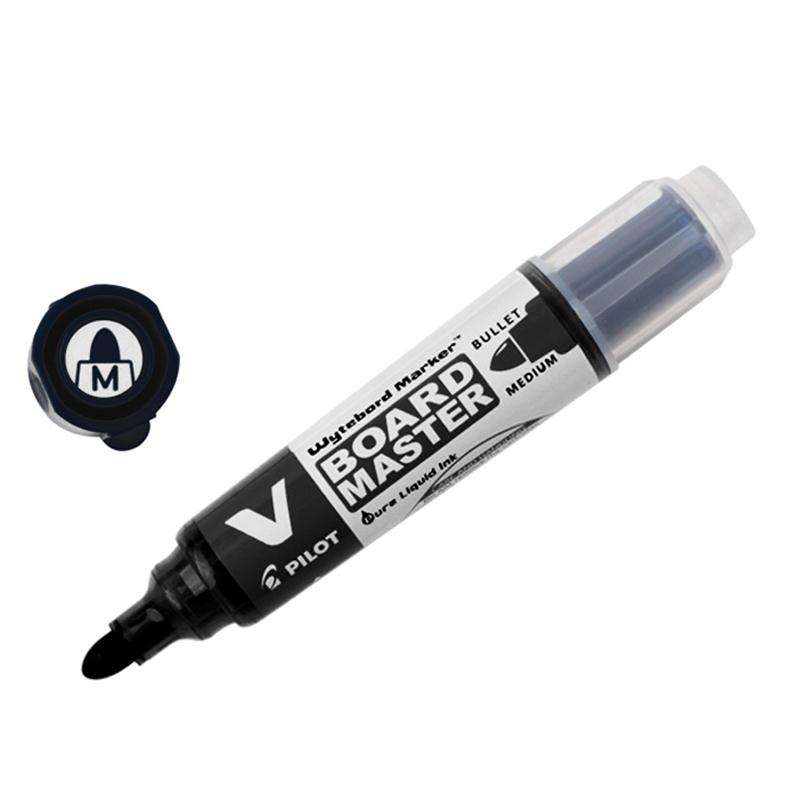 PILOT V Board Master WBMA-VBM-M 白板筆 - 黑色, 直液式, 可換芯,  日本製造