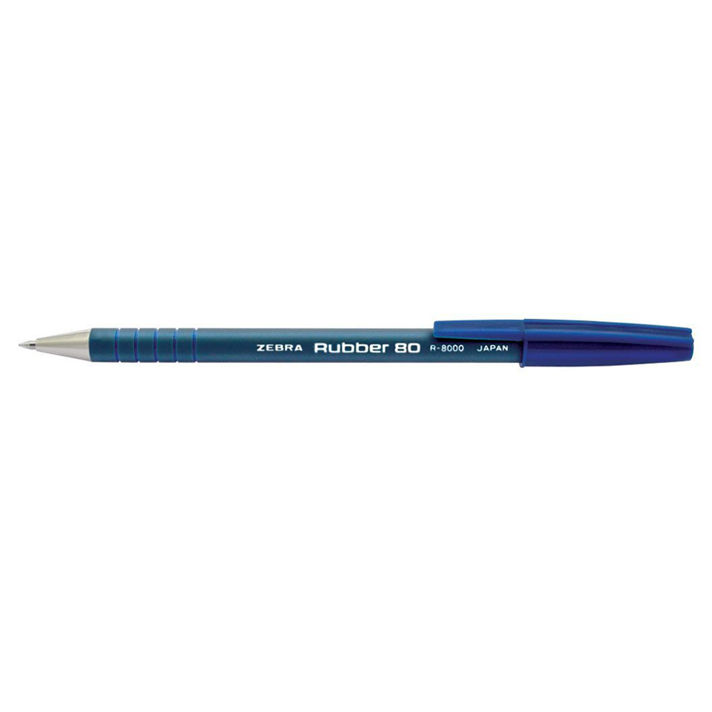 [清貨特價] ZEBRA R-8000 原子筆,Rubber 80,藍色