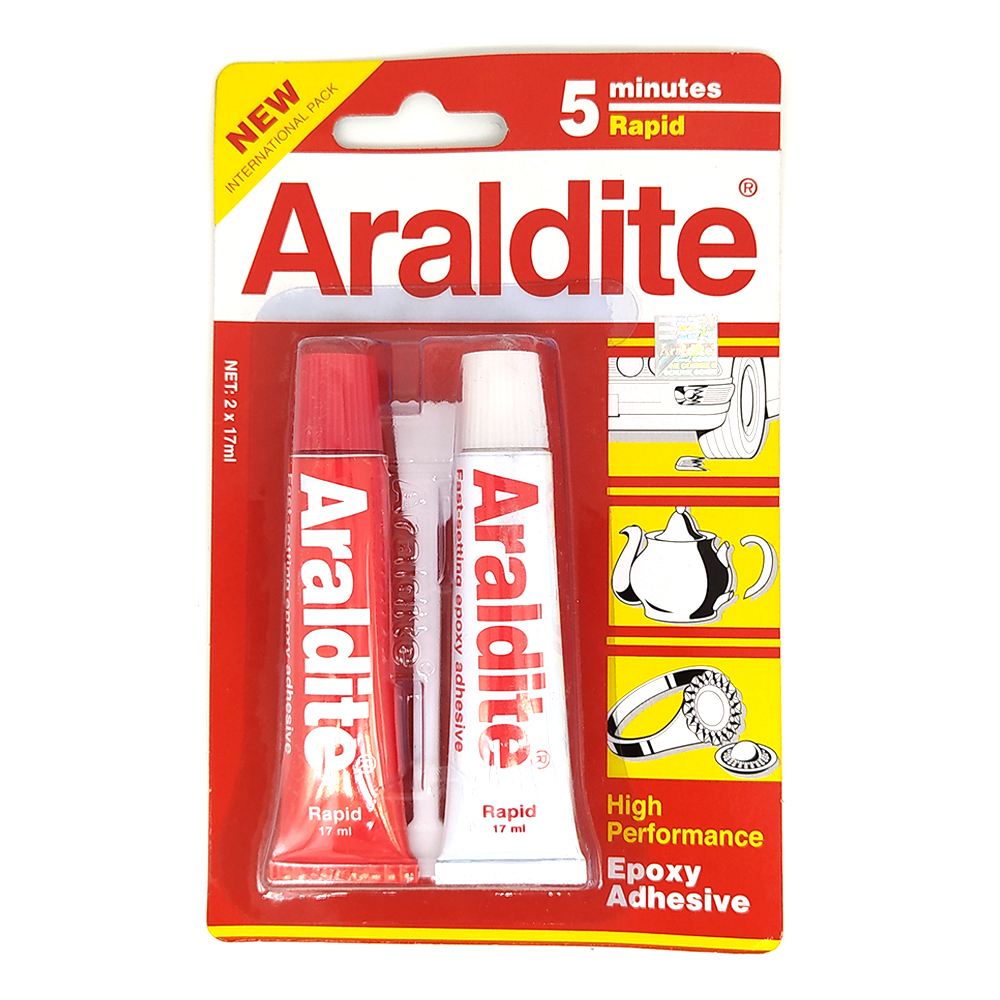 Araldite 5分鐘混合膠,紅+白=2支,17ml