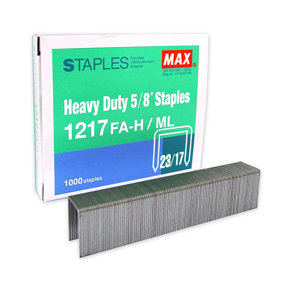 [清貨特價] MAX 1217FA-H Heavy Duty 重型釘書釘,23/17,一盒裝(1000粒)