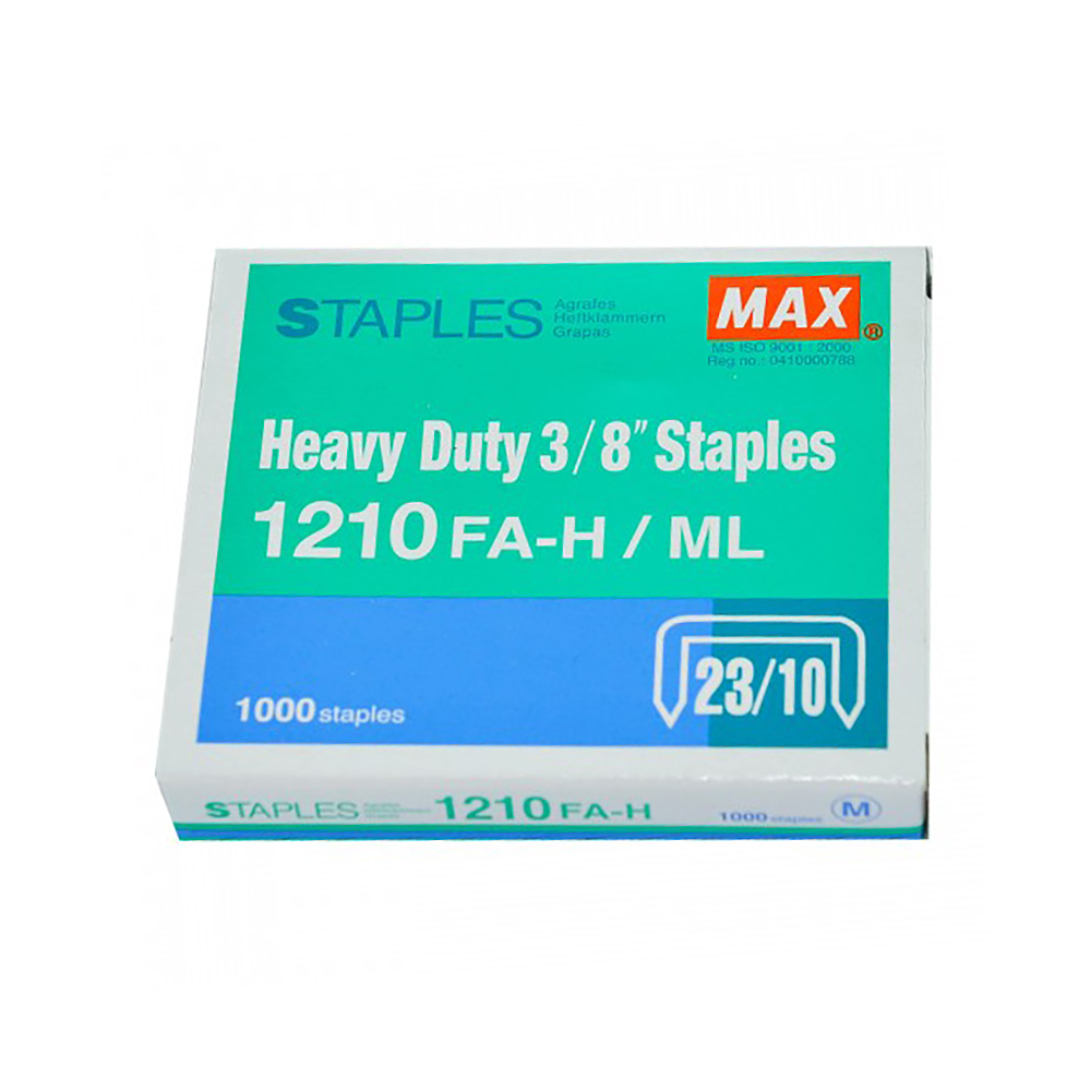 [清貨特價]MAX 1210FA-H/ML Heavy Duty 重型釘書釘,23/10,一盒裝(1000粒)