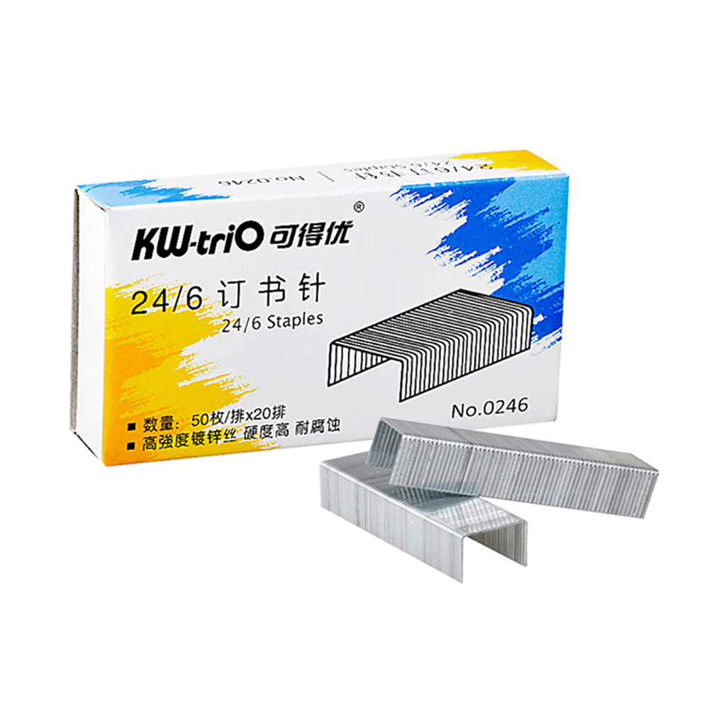 [清貨特價] 可得優KW-triO 24/6 釘書釘,NO.0246,高6mm寬12.6mm,一小盒裝(1000粒)