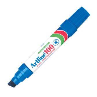 Artline 100 EK-100 箱頭筆 - 方頭, 7.5-12mm, 藍色
