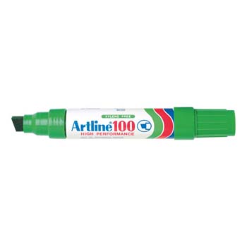 Artline 100 EK-100 箱頭筆 - 方頭, 7.5-12mm, 綠色