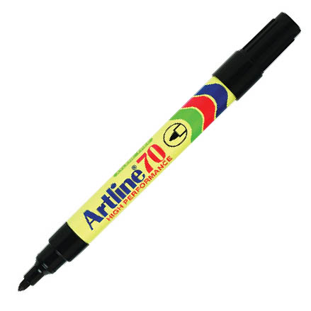 Artline 70 EK-70 箱頭筆 - 尖頭, 1.5mm, 黑色