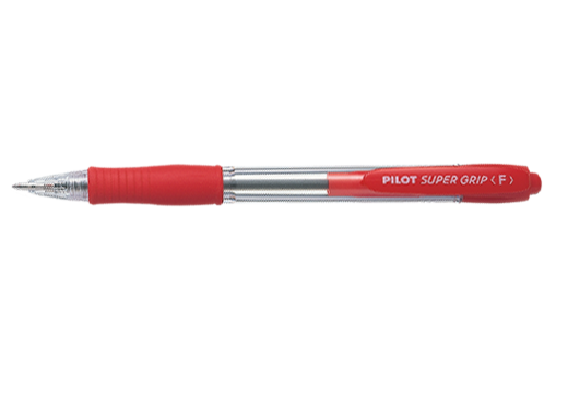 Pilot Super Grip BPGP-10R 按掣原子筆 - 0.7mm, 紅色