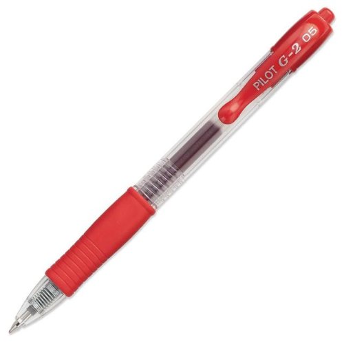 PILOT BL-G2-5 按掣啫喱筆 - 0.5mm, 紅色