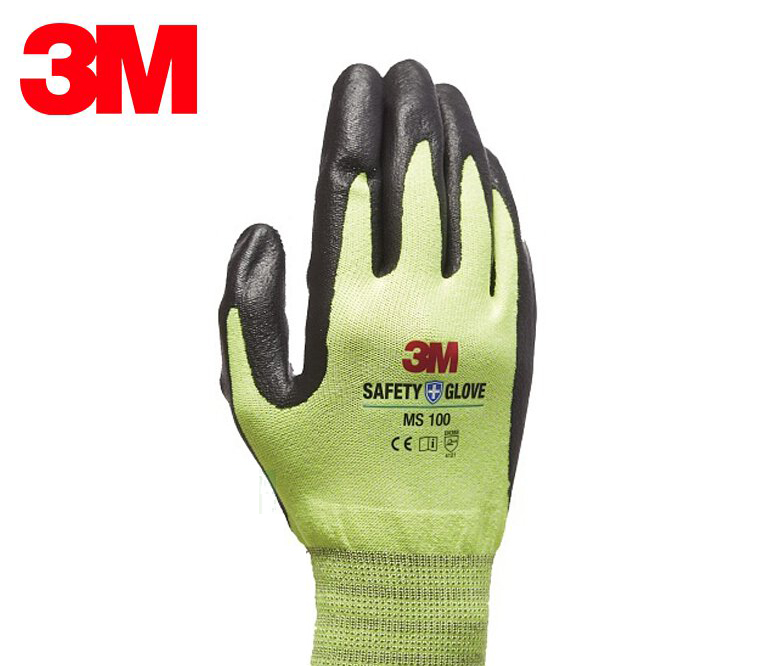 3M MS100 耐用型多用途安全手套 - 大/中碼, 黃色