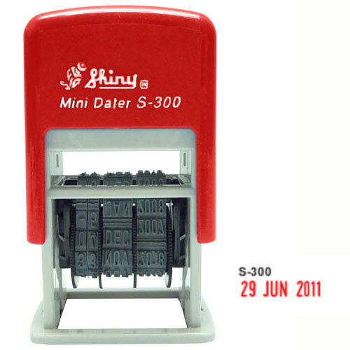 Shiny S-300 日期觔斗印, 3mm, 紅色