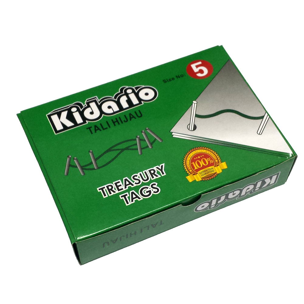 Kidario 快勞繩, 5吋, 銀色扣, 綠繩